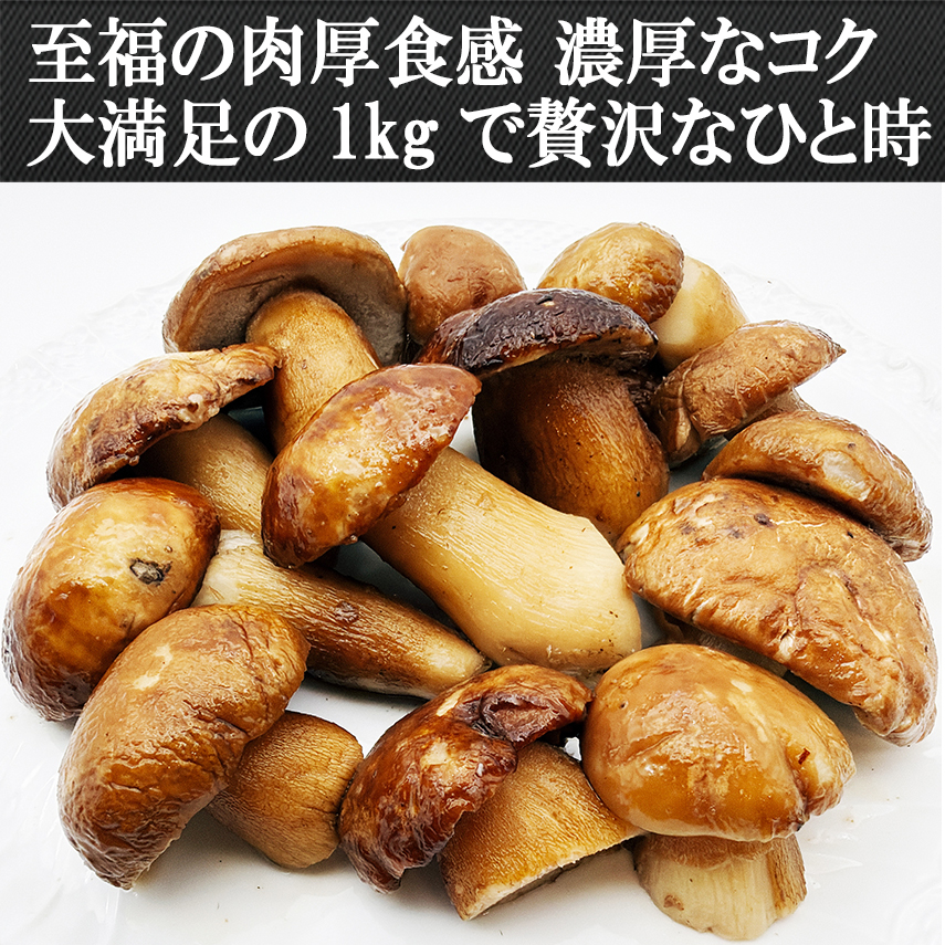たっぷり1kg肉厚ポルチーニ茸ホール冷凍