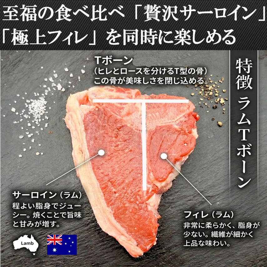 1枚でサーロインとヒレ肉を同時に楽しめる